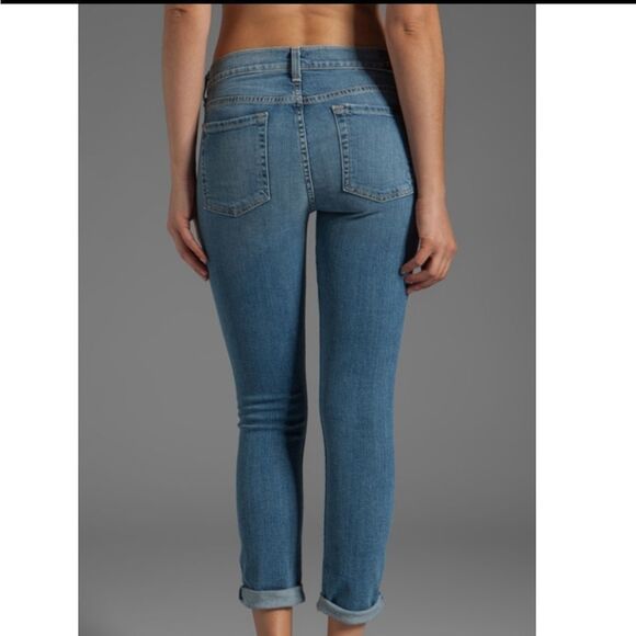 7 for all mankind skinny crop & roll jeans sz 27 - Picture 2 of 10